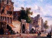 unknow artist European city landscape, street landsacpe, construction, frontstore, building and architecture.262 oil painting picture wholesale